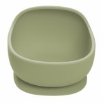 Bol din silicon cu ventuza AppeKids Classic Raw Green