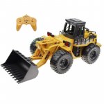 Buldozer cu telecomanda, lumina led, tractiune 4x4, rotire 360 grade, reincarcabil usb
