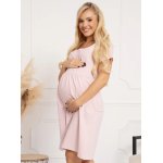 Camasa de alaptat For Mommy, din bumbac, croiala lejera cu maneca scurta, deschidere cu fermoar, lungime medie si doua buzunare laterale, masura L, Laura Pink