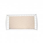 Cearceaf din bumbac pentru patut 120x60 cm Animale de Epoca Cream