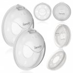 Colector de lapte, Lionelo, Milky, 2 buc, Se potriveste tuturor sutienelor, Cutie depozitare igienica inclusa, Fara bisfenol A, Capacitate 40 ml, Transparent