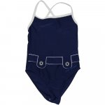 Costum de baie intreg Navy Belted Mitty James 5-6 ani