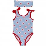 Costum de baie intreg Sky Daisy cu bandana Mitty James 7-8 ani