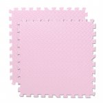Covoras puzzle xl, 60x60 cm, grosime 2 cm, spuma eva, 2 piese culoare roz