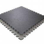 Covoras tip puzzle xxl, spuma eva, 100x100 cm, grosime 2 cm, antiderapant, bicolor culoare produs negru/gri