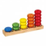 Inele de stivuit Viga Toys din lemn Numere