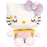 Jucarie din plus Hello Kitty In Your Eyes cu salopeta roz 22 cm