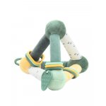 Jucarie din plus pentru bebelusi KikkaBoo Activity Sleepy Sheep multisenzoriala,cu inele dentitie, Forma triunghiulara usor de prins,Aprobat conform standardelor de siguranta EN 71