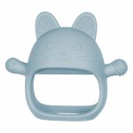 Jucarie pentru dentitie din silicon Appekids Manusa Kitty Aqua Blue