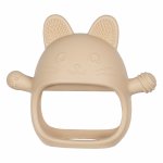 Jucarie pentru dentitie din silicon Appekids Manusa Kitty Bubble Beige