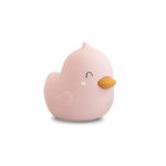 Lampa de veghe din silicon premium diverse lumini USB tip C Bright Duck Pink