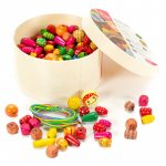Margele de insirat Viga Toys din lemn 210 piese