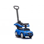 Masinuta copii fara pedale 3 in 1 Mercedes C-Class Deluxe Blue Milly Mally, roti din cauciuc, scaun din piele ecologica, volan echipat cu sunete realiste, suport pentru picioare, bara de protectie, 12-36 luni