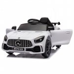Masinuta electrica pentru copii, mercedes amg, 2x25w, card usb/tf, control volum, telecomanda, alb