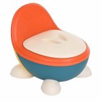 Olita pentru copii Little Mom Chair Potty Orange, cu colac moale din PU, vas colector detasabil, cu spatar ergonomic si picioruse antiderapante, dimensiune 30 x 36 x 30 cm