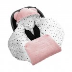 Paturica universala pentru scoica auto bumbac/catifea Royal Baby Pink Sleepee 3 tog