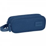 Penar Safta Basic Navy Blue cu 2 compartimente, 21x8x6 cm