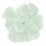 Pietricele fosforescente translucide care lumineaza verde, decorative, 3-5 cm cantitate 1000 gr