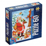 Puzzle Mos Craciun si animalute 60 piese