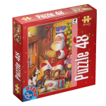 Puzzle Mos Craciun si animalutele 48 piese