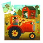 Puzzle Djeco tractor 16 piese
