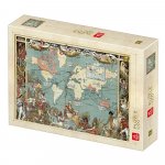 Puzzle Vintage Map British Empire 1000 piese