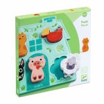 Puzzle din lemn Djeco cu baza din fetru
