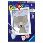 Pictura pe numere CreArt pentru copii lup dragut Ravensburger