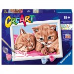 Pictura pe numere CreArt pentru copii pisicute prietene Ravensburger