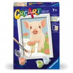 Pictura pe numere CreArt pentru copii porcusor dragut Ravensburger