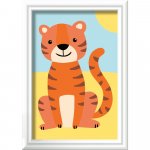 Pictura pe numere CreArt pentru copii tigru salbatic Ravensburger