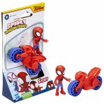 Figurina Spidey cu motocicleta Spiderman 6 cm
