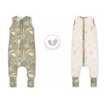 Sac de dormit din bumbac 3-4 ani Boho Green Sleepee 2.5 tog