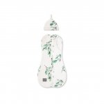 Saculet Swaddle pentru infasat + caciulita Second Step Eucalipt Sleepee