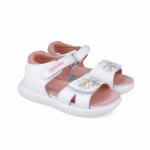 Sandale din piele pentru copii Floricele Biomecanics alb marime 26