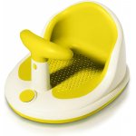 Scaunel de baie pentru bebelusi Little Mom Bubble Yellow, multifunctional, ergonomic cu maner de sustinere, orificii pentru drenaj, spatar si sezut antiderapant, laterale deschise, dimensiune 39,5 x 30,8 x 22 cm