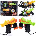 Set 2 arme de jucarie laser tag, efecte luminoase si sunete, baterii, 3 ani+