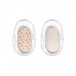Set 2 cearceafuri cu elastic pentru landou/cosulet bebe Bumbac Animale Epoca Almond / Cream Sleepee
