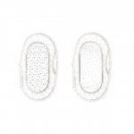 Set 2 cearceafuri cu elastic pentru landou/cosulet bebe Bumbac Dots Sleepee