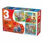 Set 3 puzzle Meserii 6, 9 si 16 piese