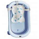 Set Cadita pliabila Little Mom cu Termometru si Hamac pentru copii Blue