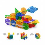 Set blocuri constructie, 218 piese diferite forme, jucarie steam, multicolor