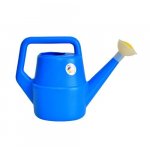 Stropitoare de jucarie pentru copii Huby Toys Blue cu maner si capat cu floricica, dimensiune 25 x 9.5 x 17 cm
