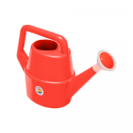 Stropitoare de jucarie pentru copii Huby Toys Red cu maner si capat cu floricica, dimensiune 25 x 9.5 x 17 cm