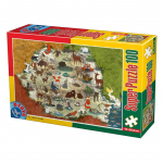 Super puzzle Animale din Romania 100 piese