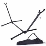 Suport cadru hamac, dimensiune 270x105 cm, metalic, greutate maxima suportata 200 kg, negru