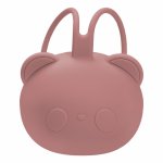 Suport pentru suzeta din silicon AppeKids The Little Bear Old Rose