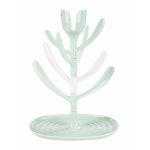 Suport pentru uscat biberoane KikkaBoo Tulip Mint,capacitate pana la 8 biberoane,din plastic nontoxic fara BPA