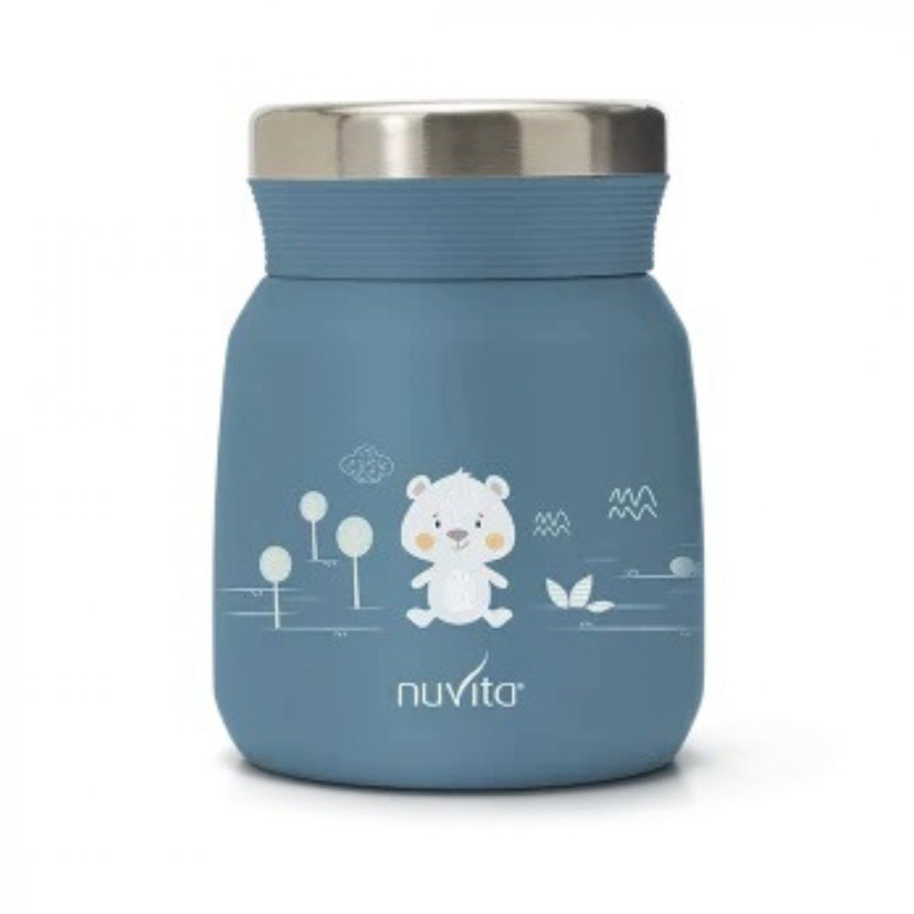 Termos din otel inoxidabil Nuvita Powder Blue pentru alimente lichide si solide 300 ml - 2 | YEO