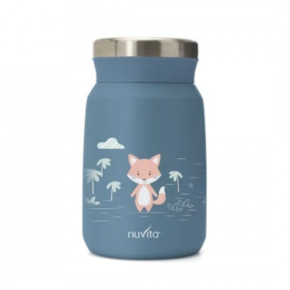 Termos din otel inoxidabil Nuvita Powder Blue pentru alimente lichide si solide 500 ml - 1 | YEO